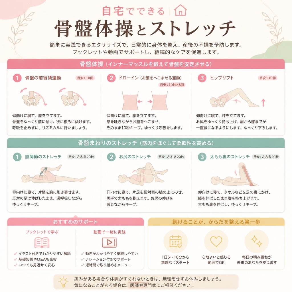 骨盤体操とストレッチで日常ケア