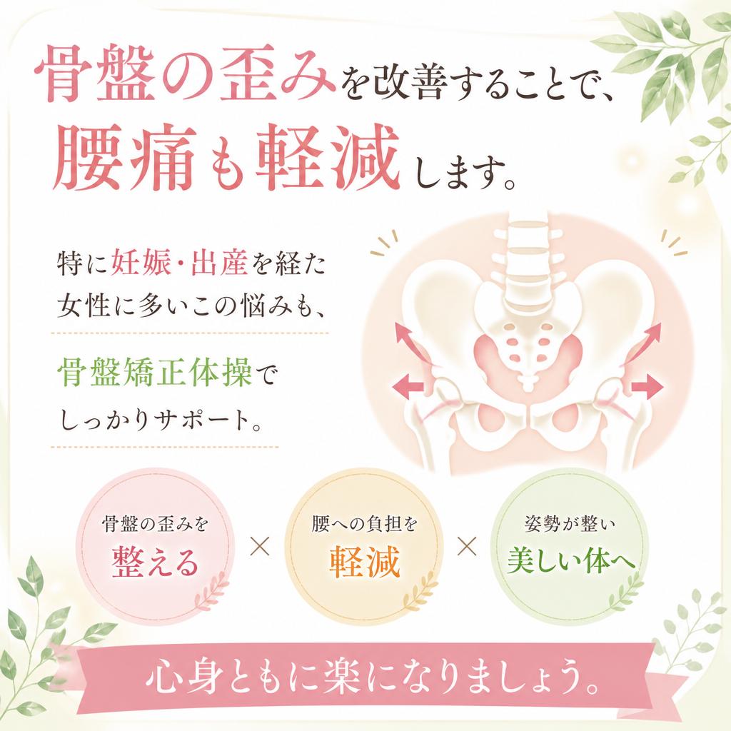 骨盤矯正体操で腰痛改善！